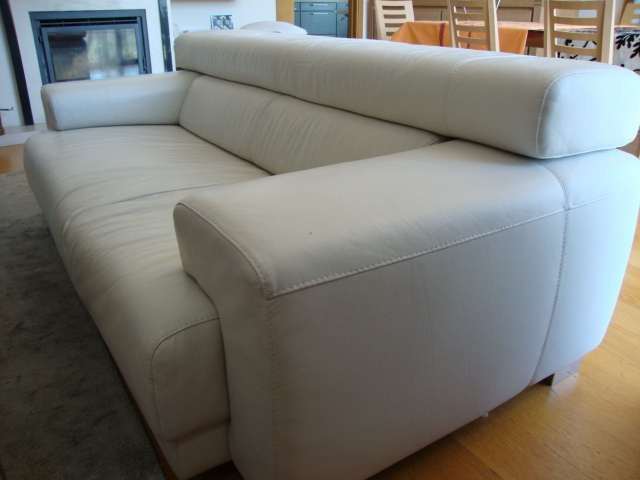Sofá 3 lugares em Pele Italiana SPACE SOFA