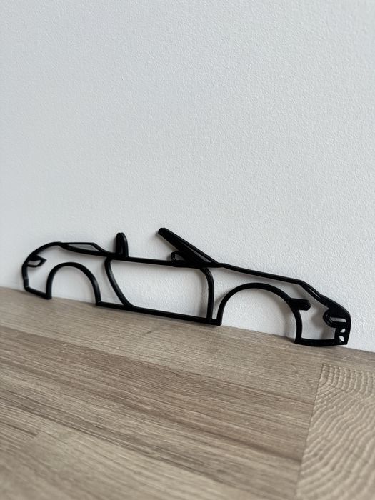 Dekoracja Ścienna Porsche 997 Cabrio Sylwetka Samochód Ozdoba Prezent