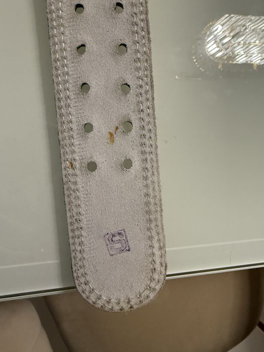 Meteor skórzany pas kulturystyczny nowy S