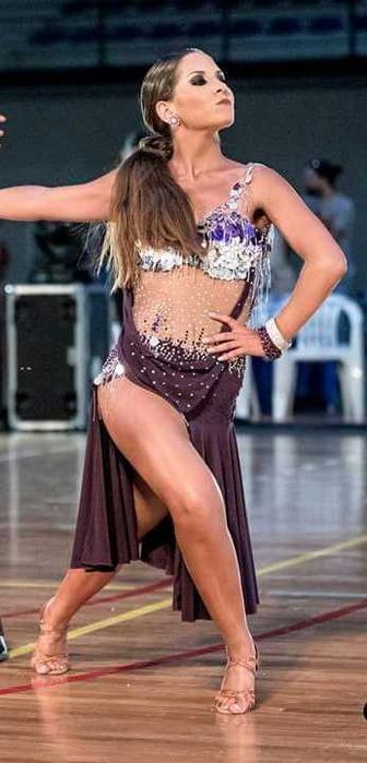 Vestido de dança de salão em ótimo estado