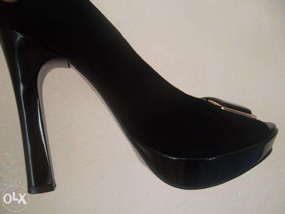 Кожаные замшевые туфли 38размер.