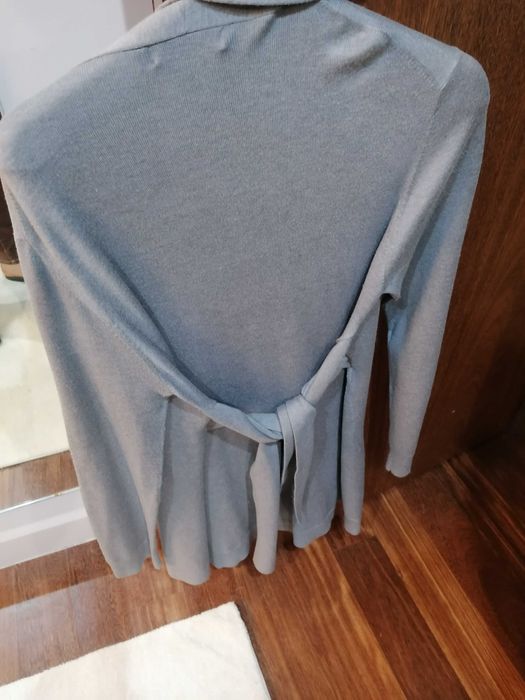 Casaco de malha com cinto