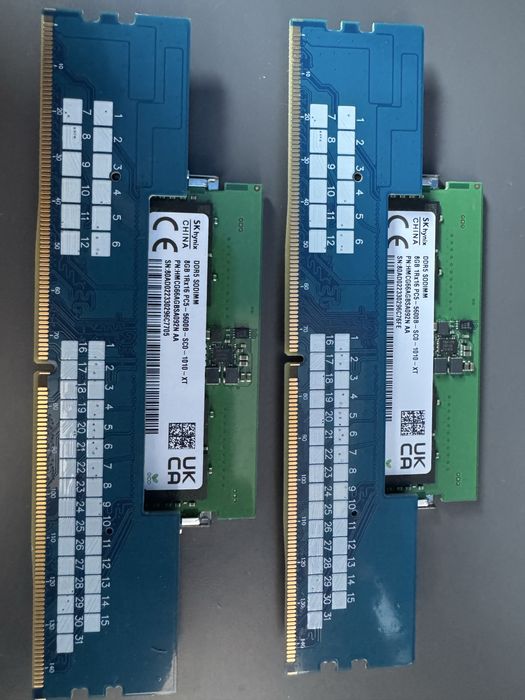 Sk Hynix 2 x 8 gb 5600mhz cl40 cl46  dimm sodimm