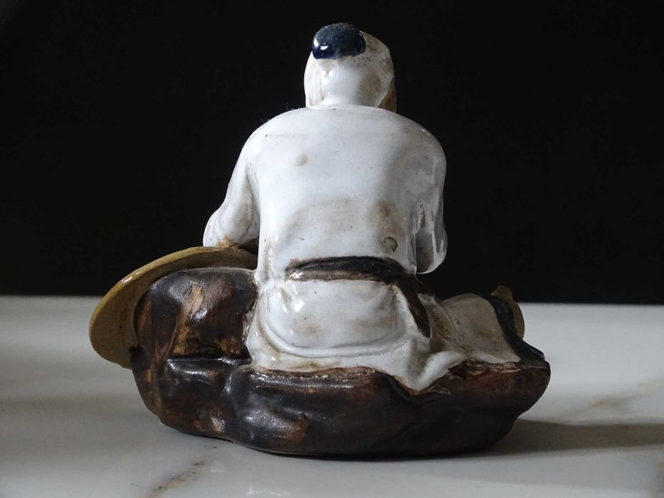 Rybak stara ceramiczna figurka