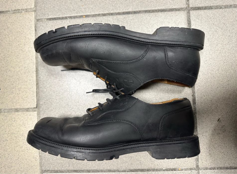 Czarne skorzane buty Timberland
