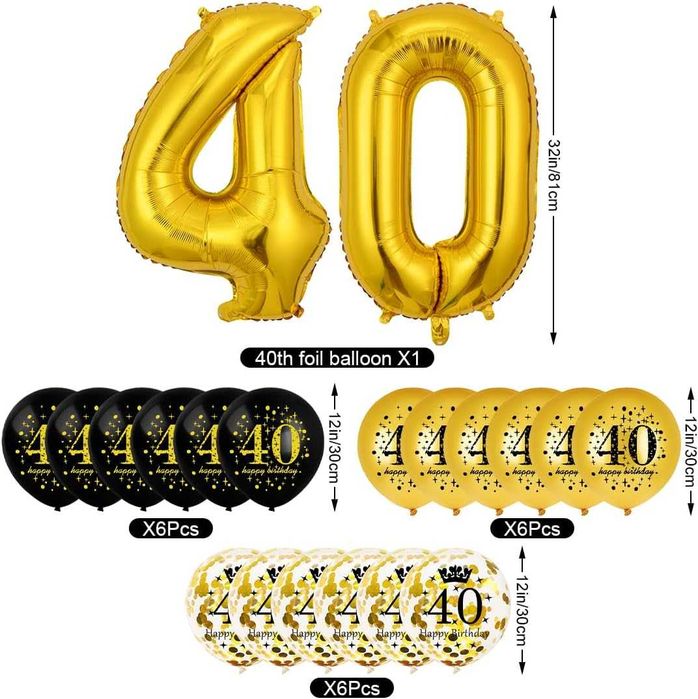 Dekoracja na 40 urodziny dla mężczyzny i kobiety