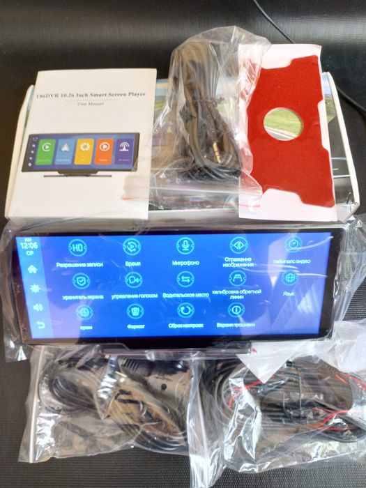 Видеорегистратор, планшет Podofo, Carplay, Android Auto, GPS, монитор