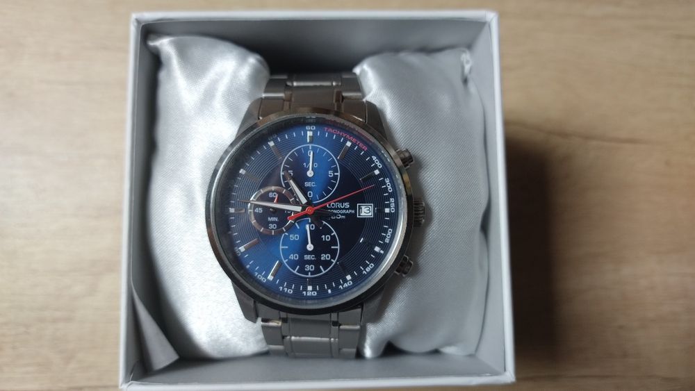 Zegarek męski Lorus RM327DX9, chronograph, stan BDB