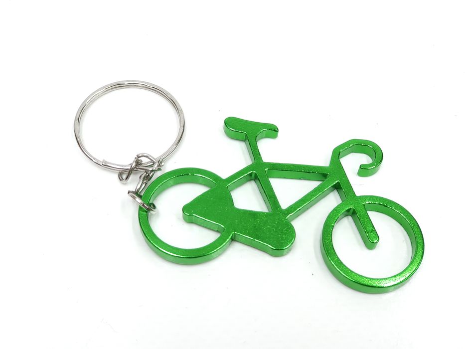 NOWY Brelok do kluczy otwieracz Rower dla rowerzysty pasjonata zielony