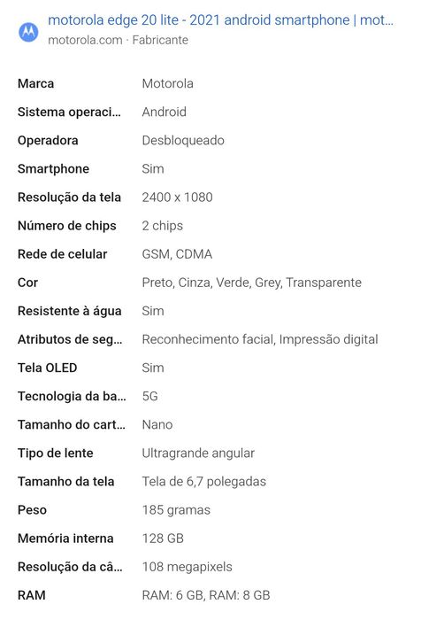 Motorola Edge 20 Lite