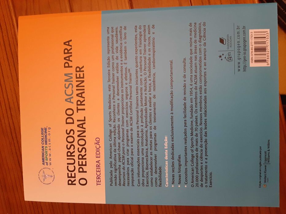Livro Recursos do ACSM para o Personal Trainer -3ª Ed