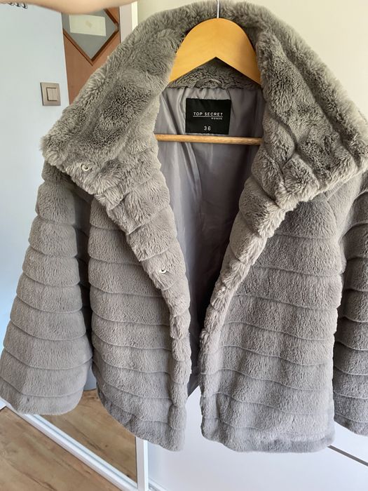 Szare futerko z top secret rozmiar XS