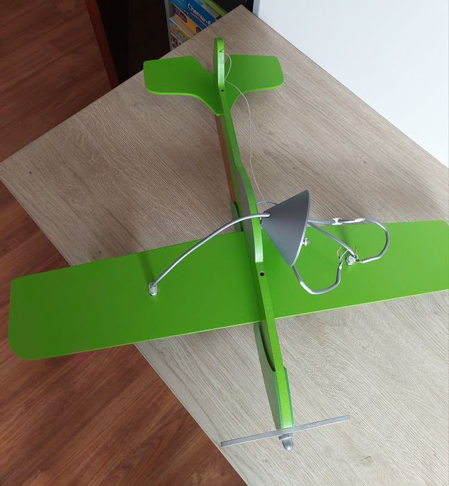 Lampa samolot zielony