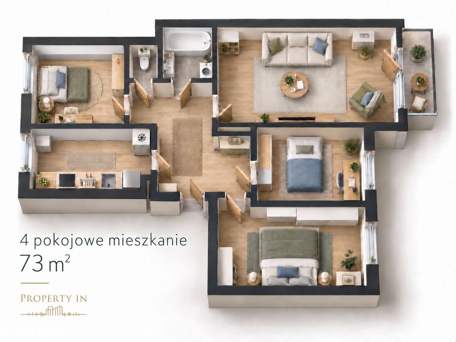 Nowa Cena | 4 Pokoje | 73 M2 | Puławy