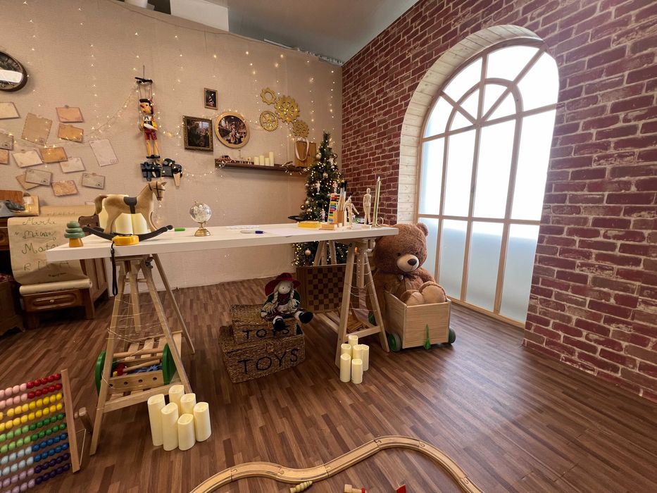 Cenário de Natal - Fábrica de Brinquedos