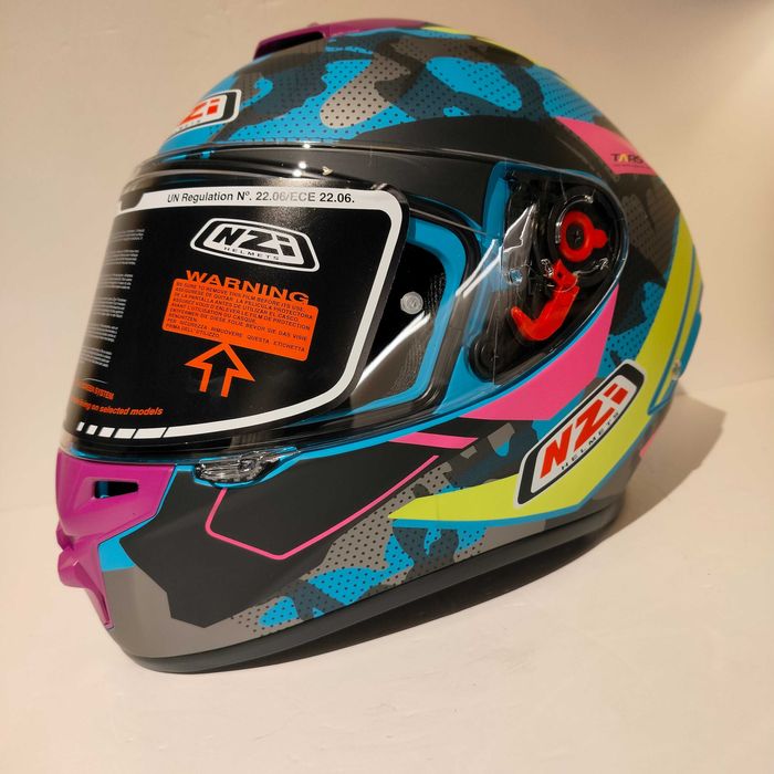 Capacete NZi Trendy 3 CAMU c/viseira escura+transparente mota novo