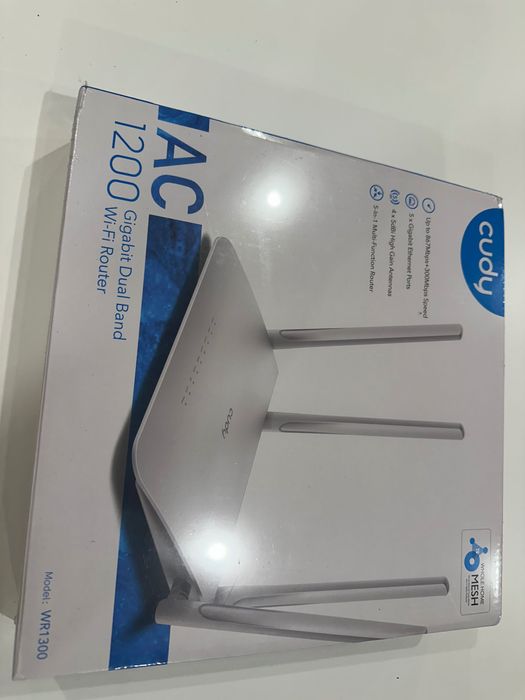Router Cudy Wireless AC1200 WR1300 Mesh Dual-Band Gigabit - Novo