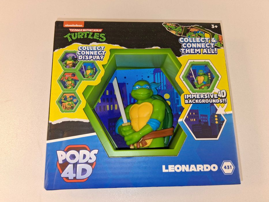 B094 Teenage Mutant Ninja Turtles Pods4D Figurka Leonardo Zółwie Ninja