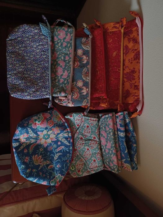 Bolsas feitas à mão, 100% algodão com enchimento