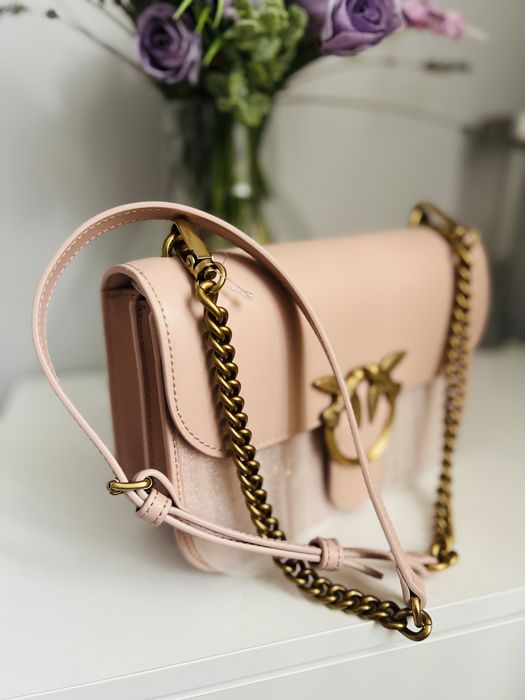 Pinko love bell torebka damska jasnk rozowa