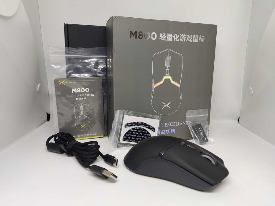 Миша ігрова бездротова Delux M600 pro, PAW 3395, 26000 DPI, 500 mah.