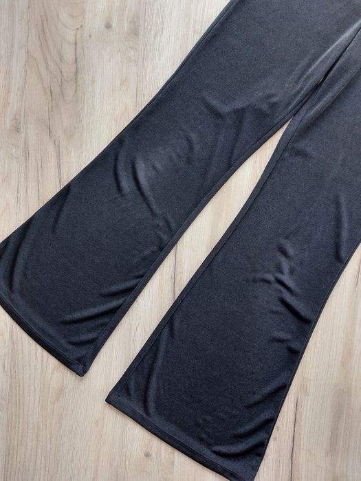 H&M czarne spodnie legginsy flare dzwony 152 rozszerzane nogawki