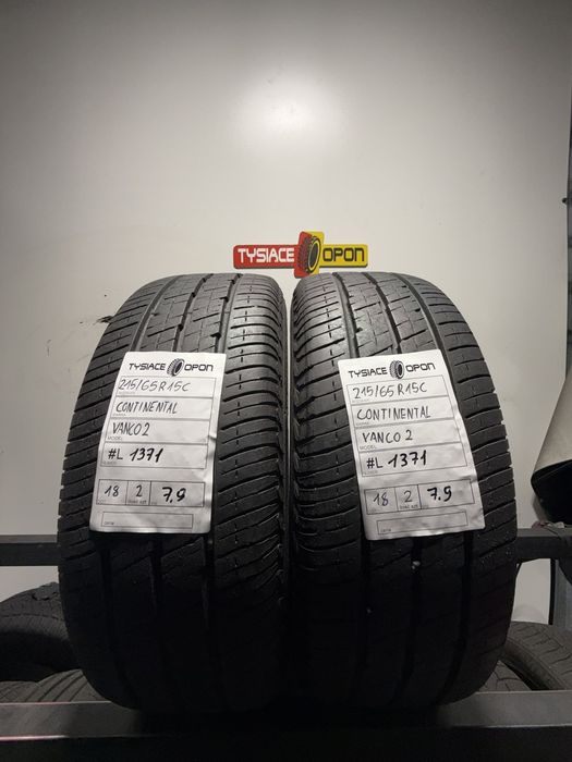 Opona dostawcza letnia Continental Vanco 2 215/65R15C wzmocniona #L137