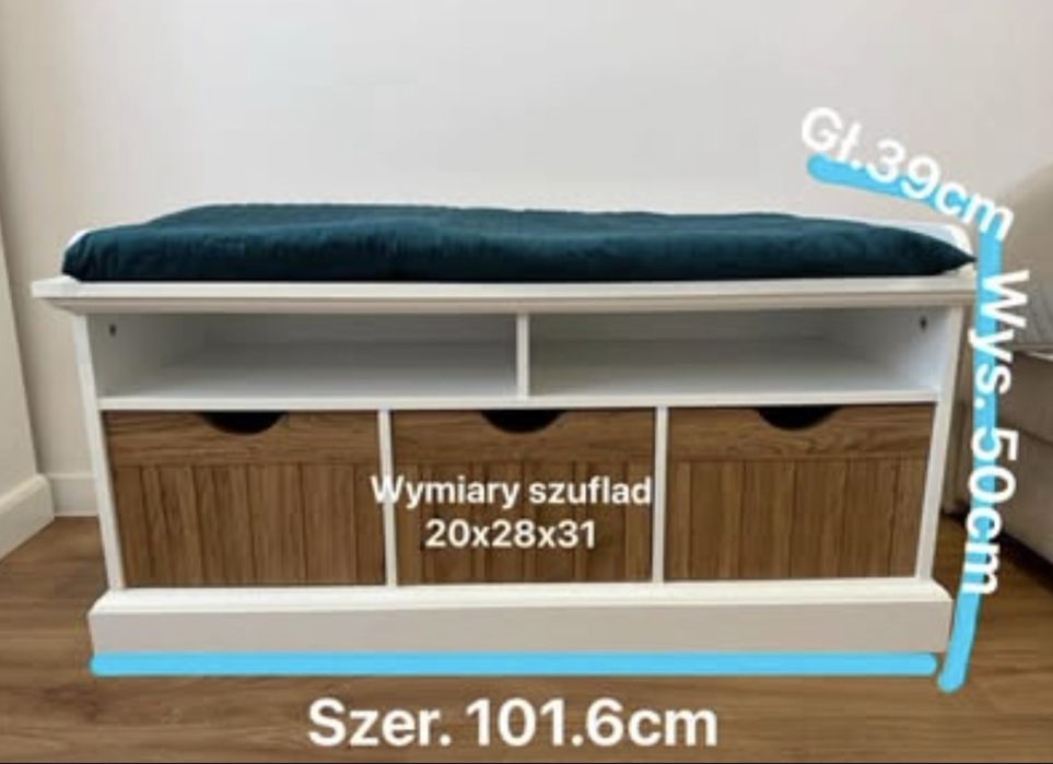 Sprzedam szafkę na buty i ławkę z szufladami