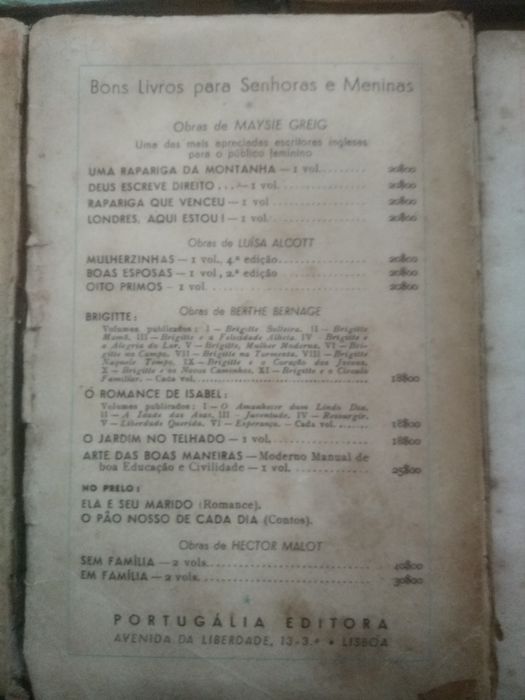 O Livro das Raparigas e Biblioteca das Raparigas (livros antigos)