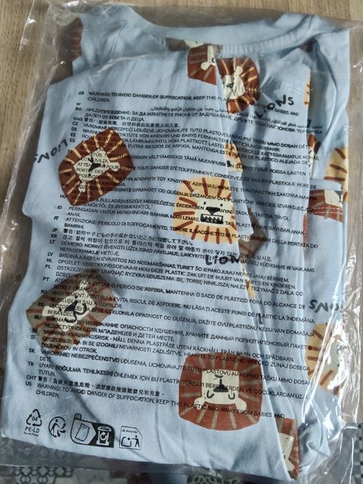 Nowa piżama dla chłopca na długi rękaw h&m