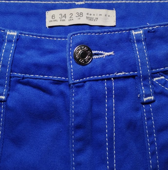 Яркие Синие Брюки Карго * Твой идеальный образ уже ждёт! Размер: XS-S