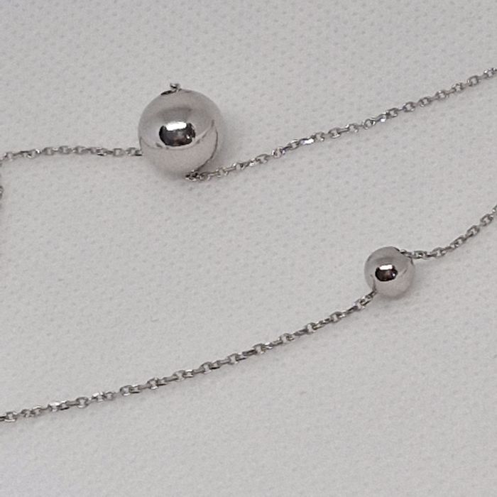 Кольє-краватка з регулюванням з білого золота. Нове. Танго.