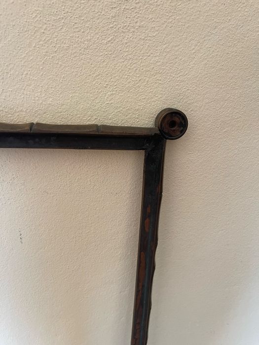 Moldura Antiga em Bronze Maciço "Bambu" para Espelho – 7,5 kg