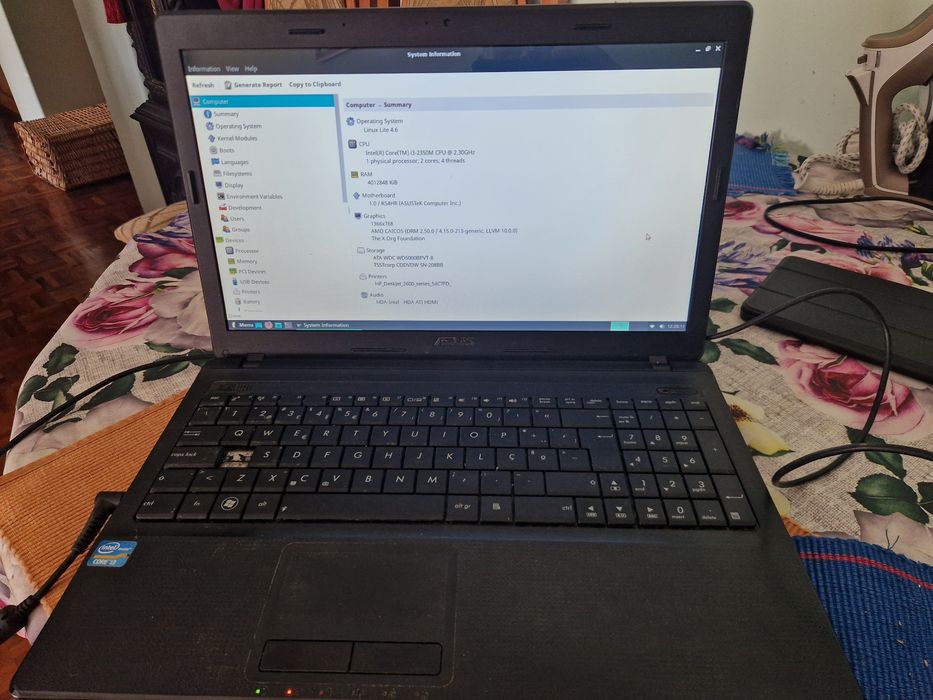 Portátil Asus X54H, K54HR Processador Intel Core I3
