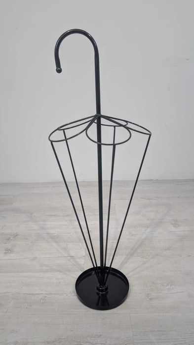 Parasolnik, stojak metalowy, czarny na parasole