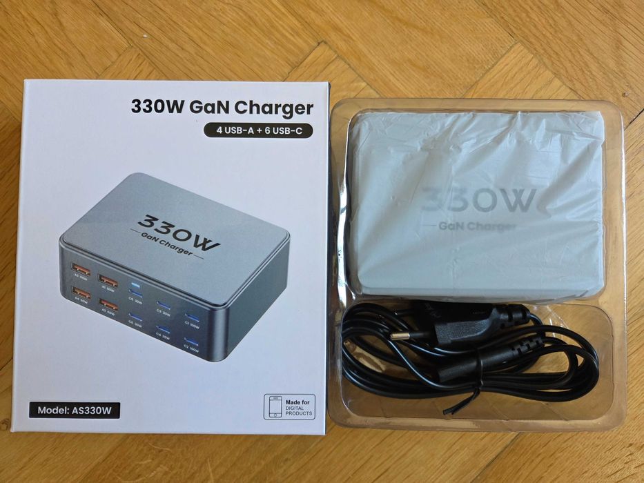 Ładowarka TopZero 330W (6xUSB-C + 4xUSB-A) 100W PD NOWA najtaniej WWA!