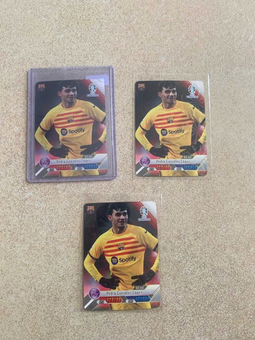 3x Cartas de Pedri - UEFA Euro 2024