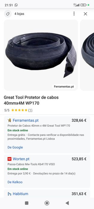 Rolo passa cabos borracha chão possibilidade de entrega