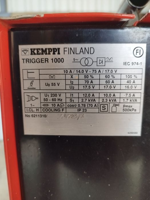 Migomat Kemppi 253 i Trigger 1000 S