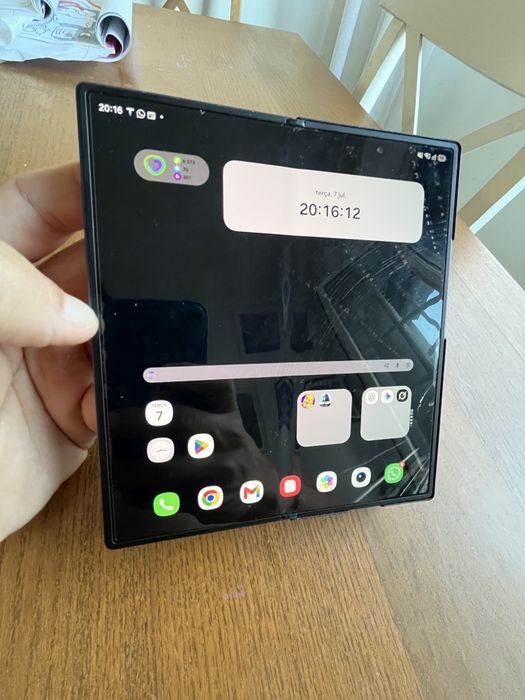 Samsung Fold 7 Azul 512GB / 12GB RAM – Como Novo (Bateria 100%) GARANTIA