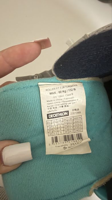 patins em linha em otimo estado