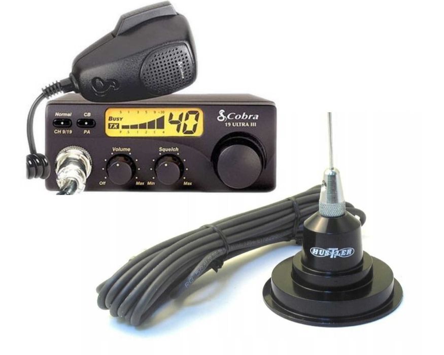 Nowe Zestawy CB Radio Cobra i antena na magnesie Hustler Bielawa • OLX.pl