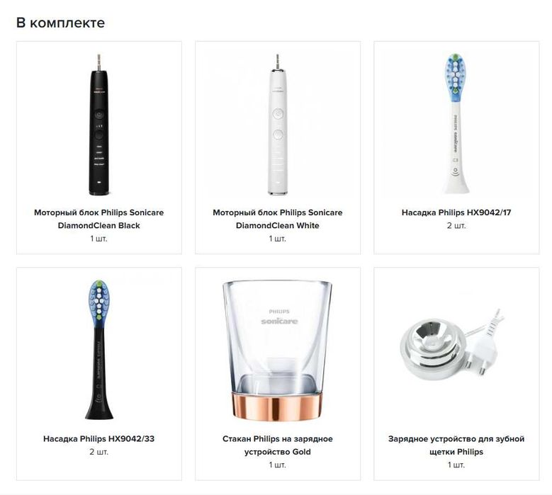 Набор электрических зубных щеток Philips Sonicare 9000 HX9914/61