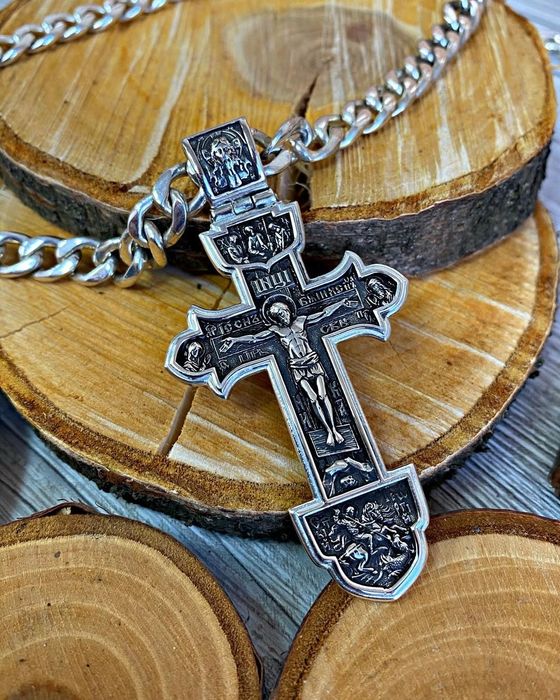 Срібний хрестик ладанка серебряная срібло серебро крестик кулон  925