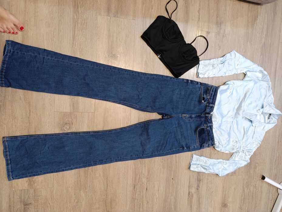 Джинсы zara mango бершка NM палаццо