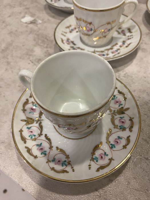 Serviço de café Vista Alegre Ema pintado à mão