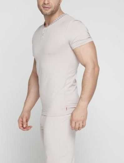 Мужская пижама голубая футболка + брюки, Agio, Польша