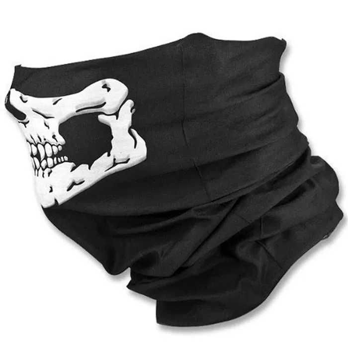 Gola caveira, máscara facial, lenço, balaclava moto