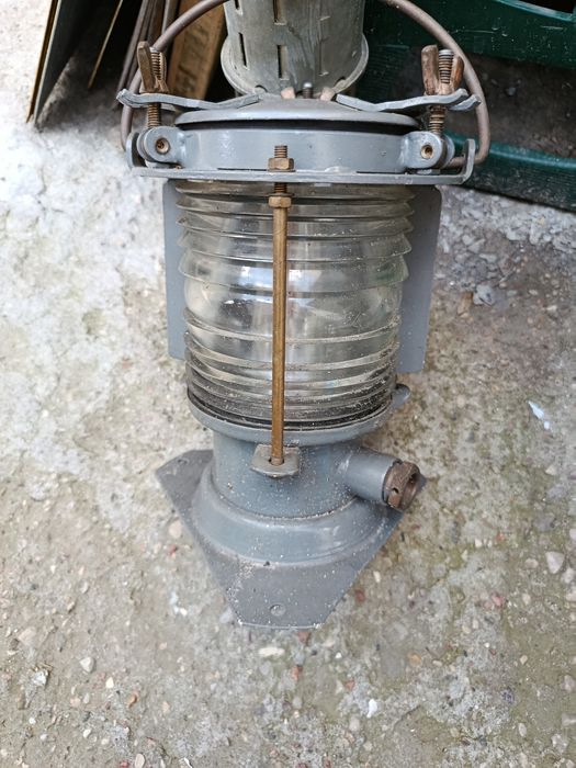 Stara lampa okrętowa - 21 cm. Stan idealny z magazynu - 1973