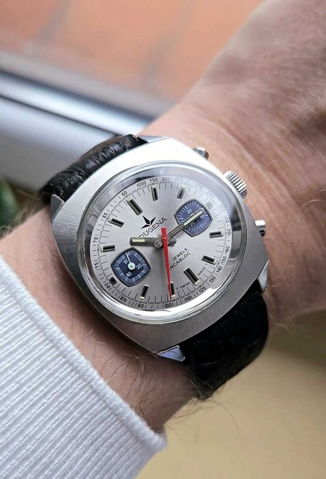 Dugena Chronograph Valjoux 7733, z lat 70tych w stanie MINT Vintage